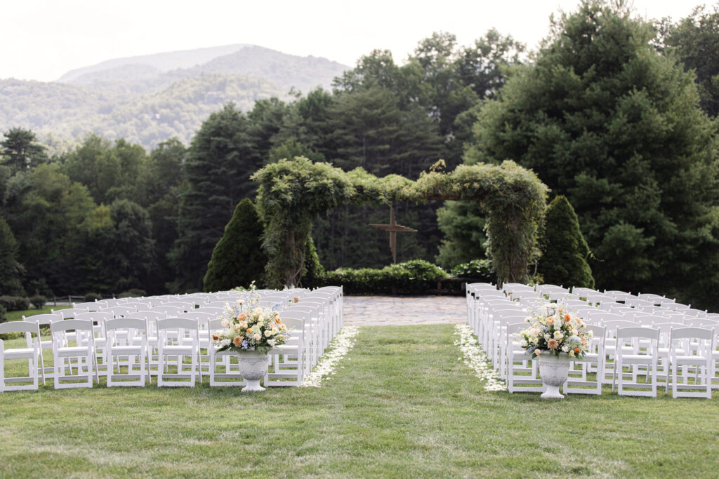 Mountain View Wedding Ceremony Arbor at Chimney Pond Farm Destination Wedding Film