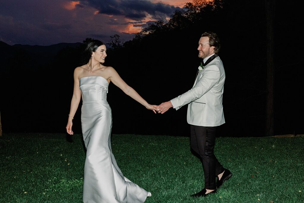 Direct Flash Editorial Wedding Photography Style Parker Mill Reception Intimate Wedding Party