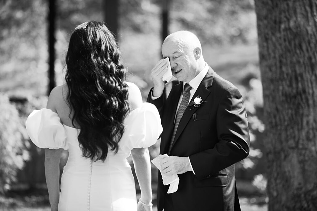 Emotional Father of the Bride Moment Parker Mill Wedding Cinema Asheville Wedding Videographer